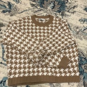 Hollister Knit Houndstooth Sweater Crewneck